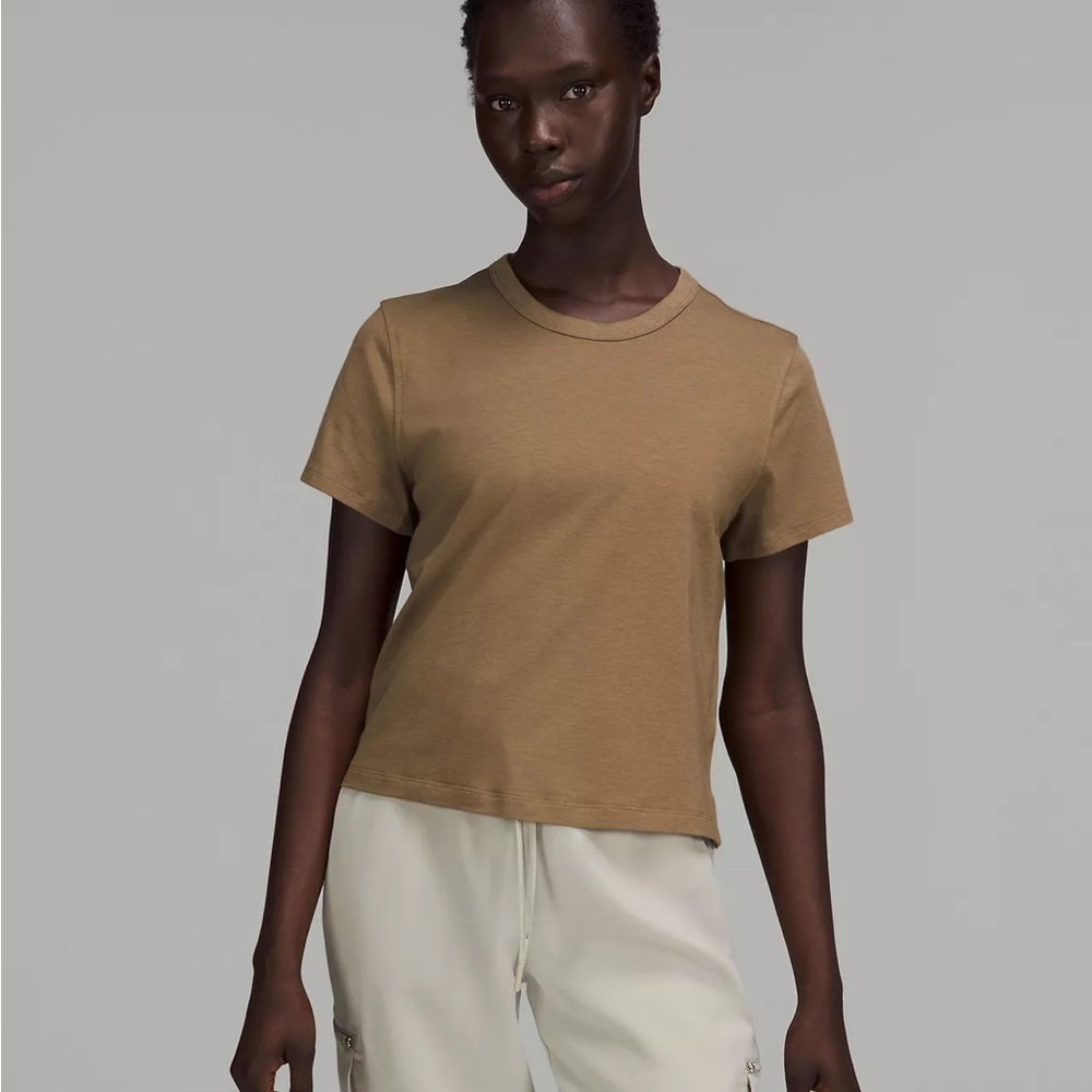 Lulu classic fit cotton blend tee